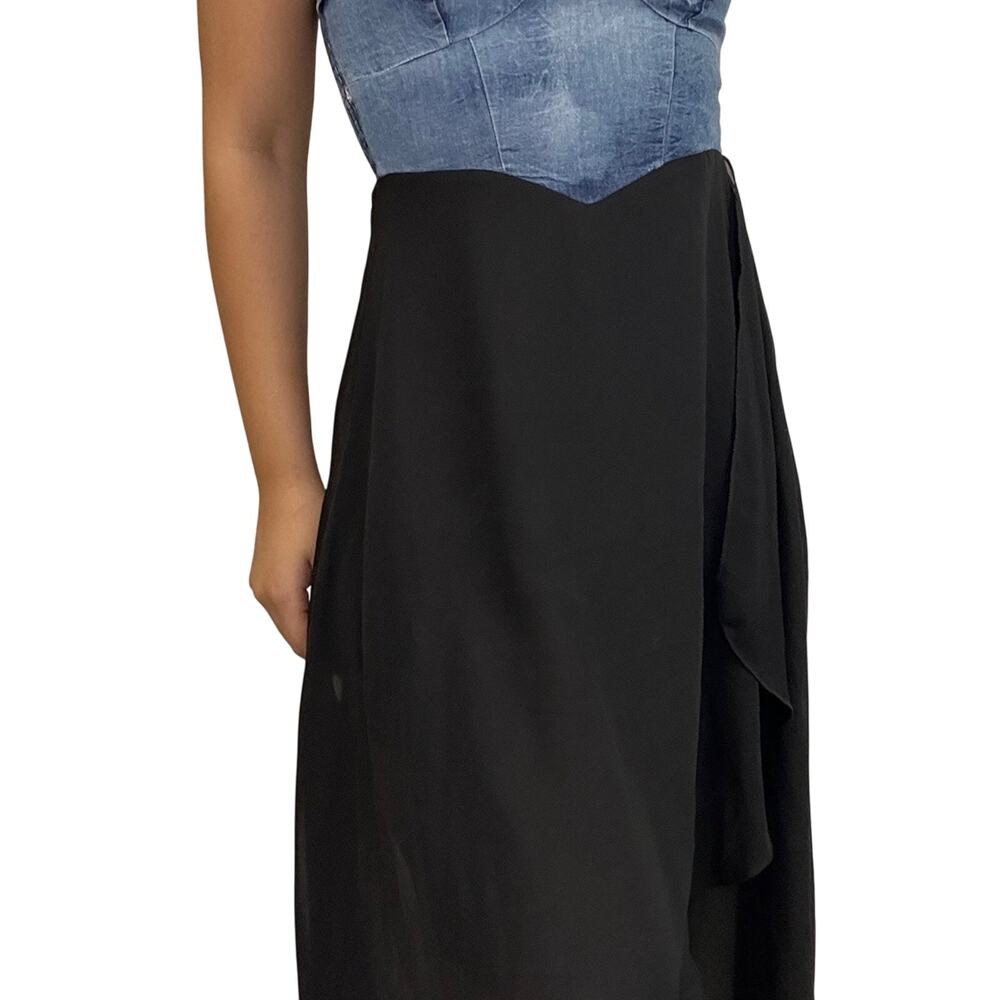 Say What? Western Denim Dress Sheer
